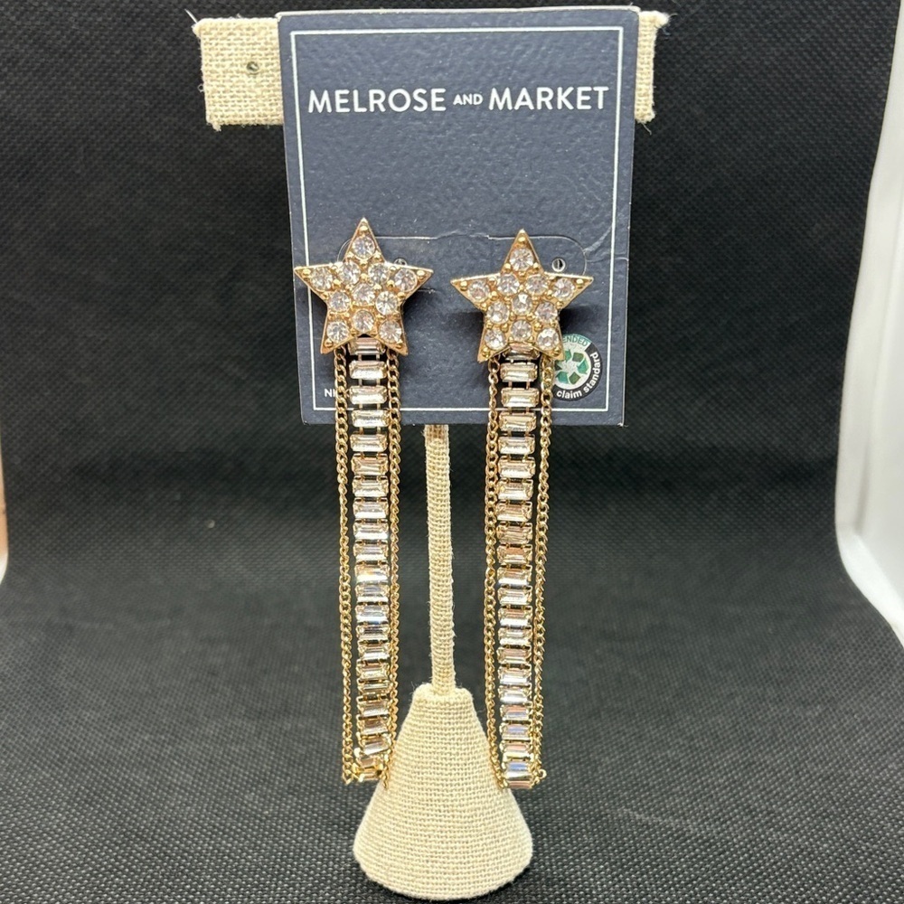 Melrose and Market Gold Star Drop Earrings